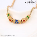 42901 Xuping beads jewelry fashion hot sale 18k delicate luxury copper alloy jewelry necklace